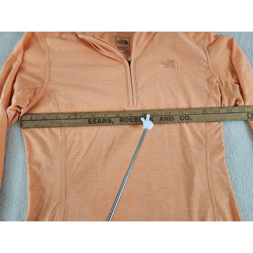 Women's North Face Long Sleeve Peach 1/4 Zip Pullover Size Medium - Picture 5 of 9